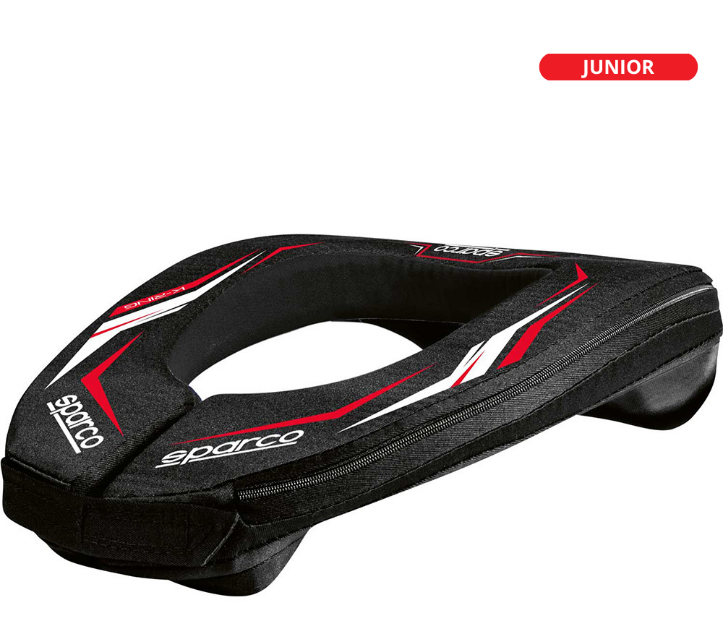 Sparco Nackenschutz K-Ring Kinder schwarz/rot