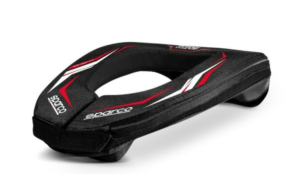 Sparco Nackenschutz K-Ring Erwachsene schwarz/rot