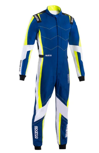 Sparco kerb advanced overall blauw/geel - KartKings