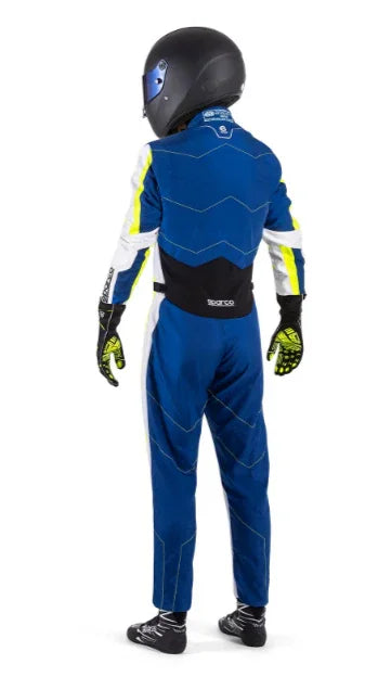 Sparco kerb advanced overall blauw/geel - KartKings