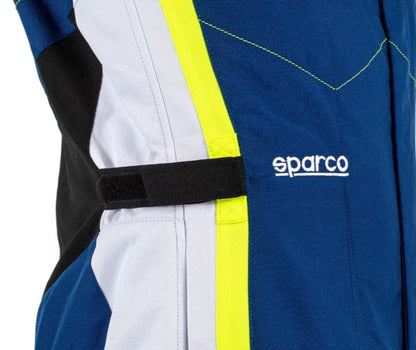 Sparco kerb advanced overall blauw/geel - KartKings