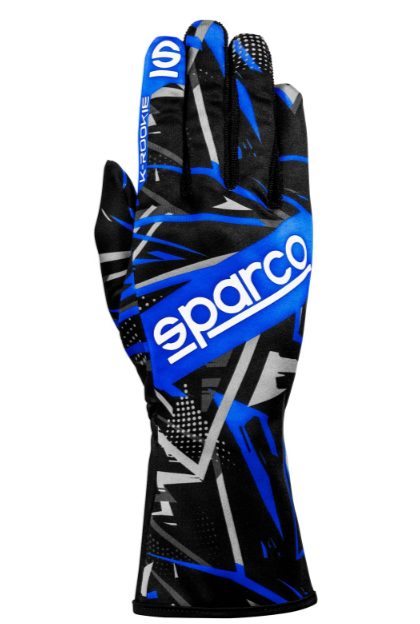 Sparco K-rookie kart handschoenen zwart / blauw