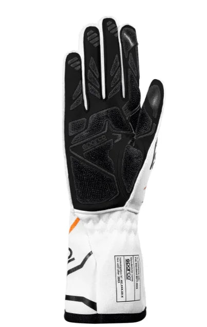 Sparco K-Tide+ FIA 8877-2022 kart handschoenen wit/oranje - KartKings