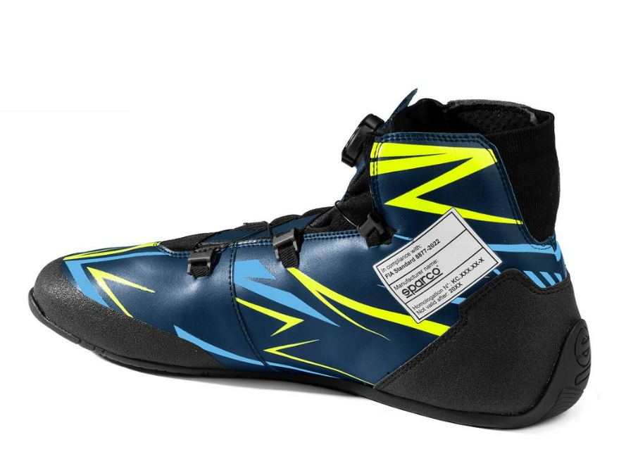 Sparco K-rapid FIA 8877-2022 (mit Schnellverschluss) Marineblau / fluoreszierendes Gelb