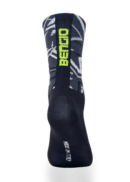 Bengio kart sokken k-summer zwart / fluo geel - KartKings