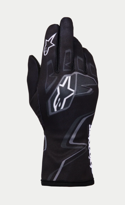 Alpinestars karthandschoen k-race graphic 1 grijs zwart wit