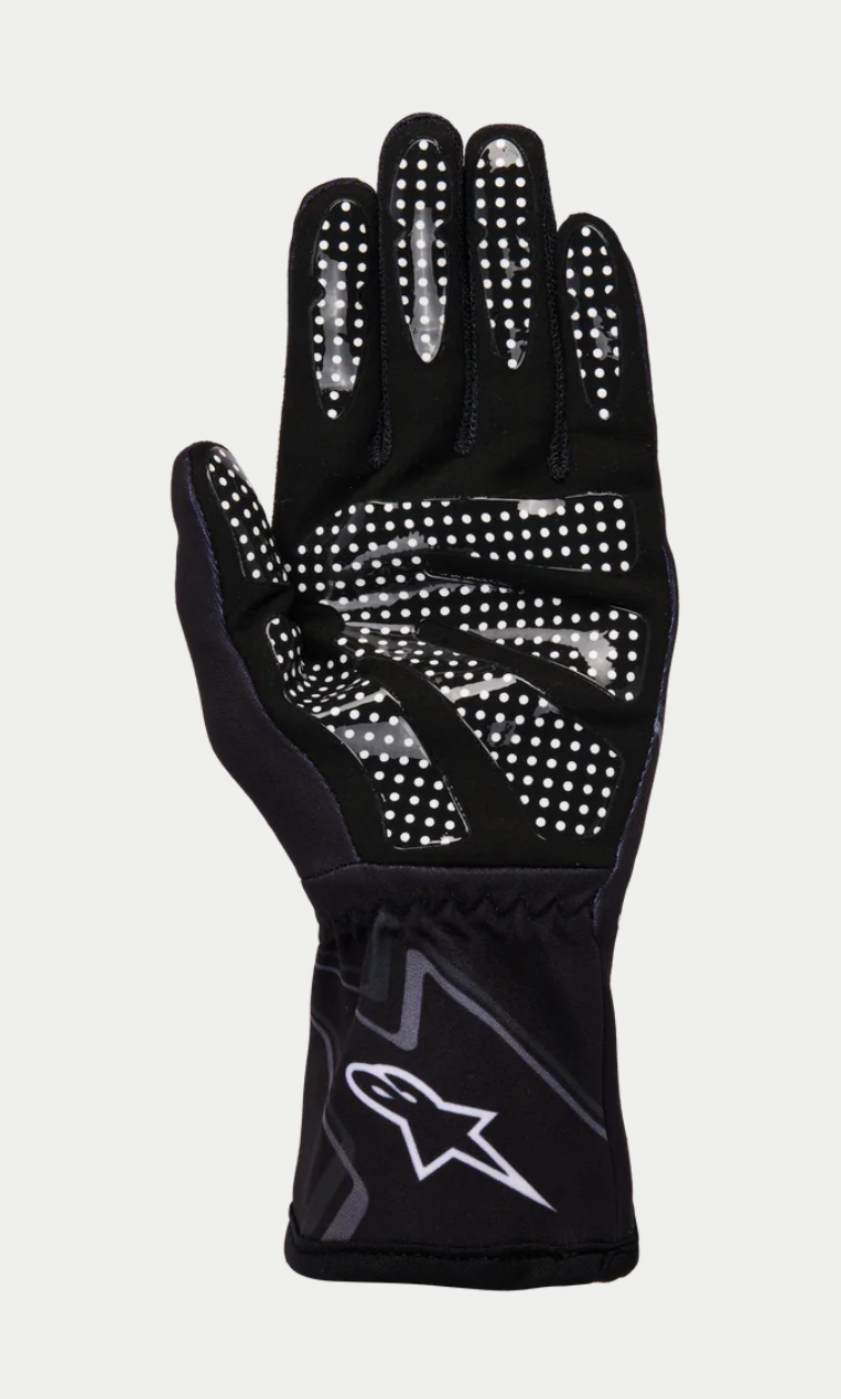 Alpinestars karthandschoen k-race graphic 1 grijs zwart wit