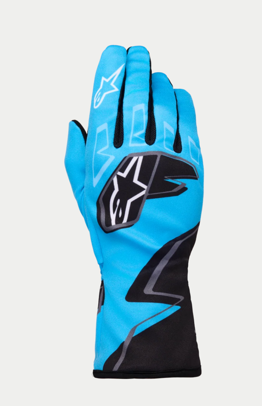 Alpinestars karthandschoen k-race graphic 1 cyaan/zwart/wit