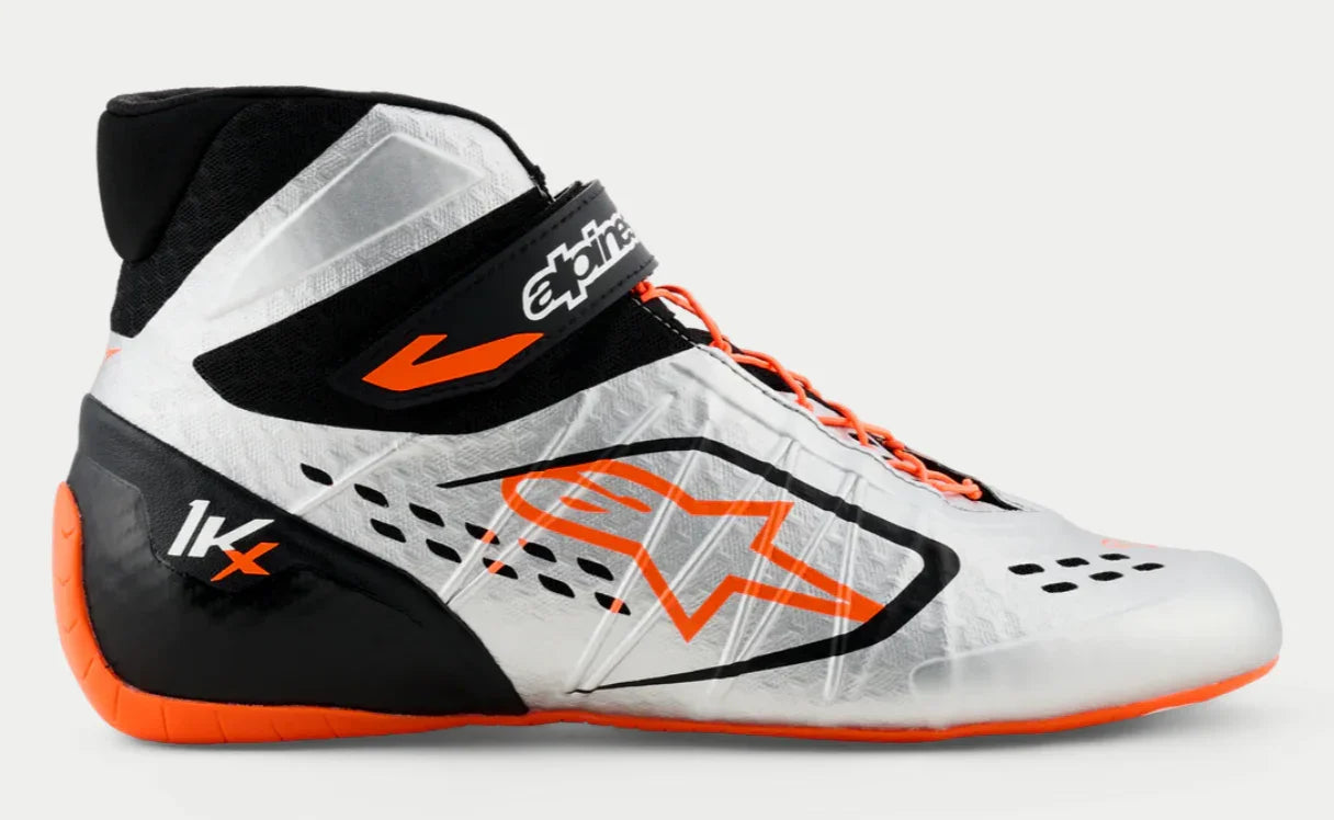 Alpinestars KX V3 FIA gekeurde kartschoenen oranje/zilver - KartKings