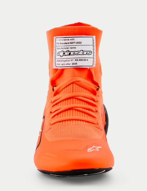 Alpinestars Supertech K FIA kartschoenen fluor oranje / zwart