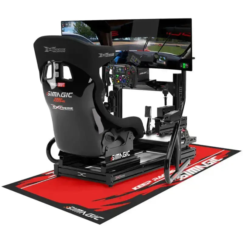 Simagic Floor Mat – Black / Red - KartKings