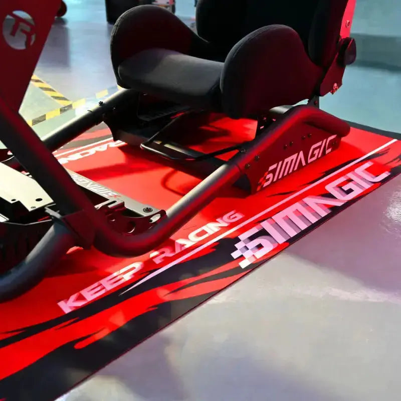 Simagic Floor Mat – Black / Red - KartKings