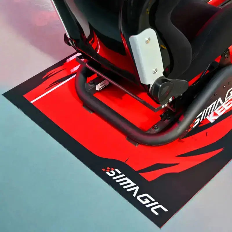 Simagic Floor Mat – Black / Red - KartKings