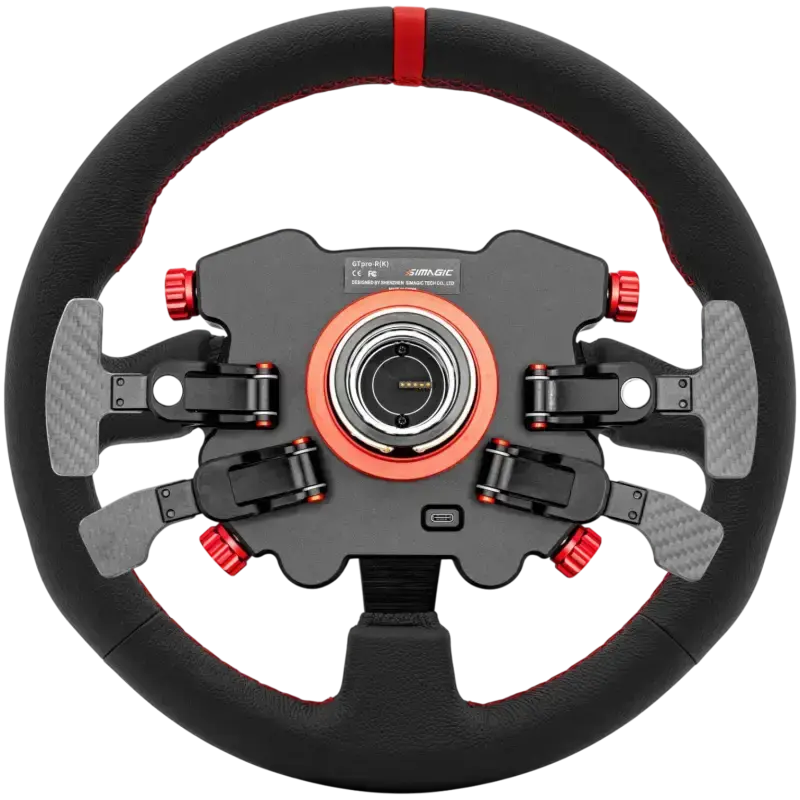 Simagic GT1 steering wheel with Pro HUB / Knob - Leather - KartKings