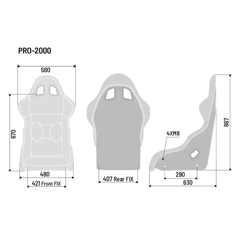 Sparco Pro 2000 QRT Bucket Seat - Black - KartKings