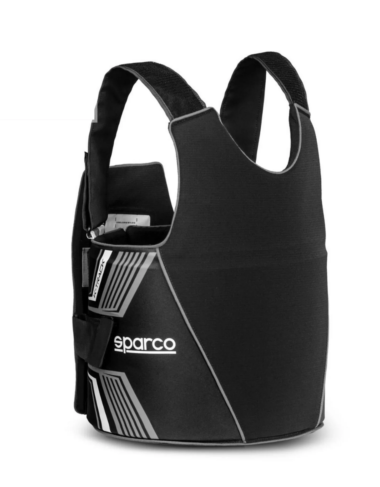 Sparco K-Track FIA 8870-2018 ribbeschermer zwart/wit - KartKings