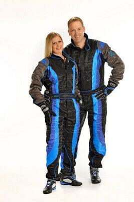 Speed Level 2 overall Zwart / Blauw Maat 158/164 - KartKings