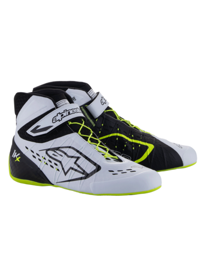 Alpinestars KX V3 FIA gekeurde kartschoenen zwart/wit/fluor geel