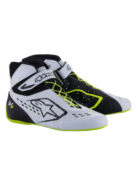 Alpinestars KX V3 FIA gekeurde kartschoenen zwart/wit/fluor geel